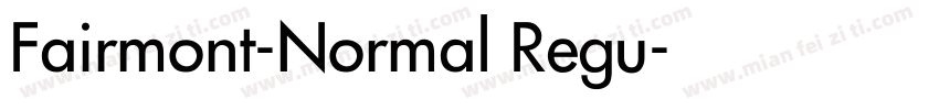 Fairmont-Normal Regu字体转换